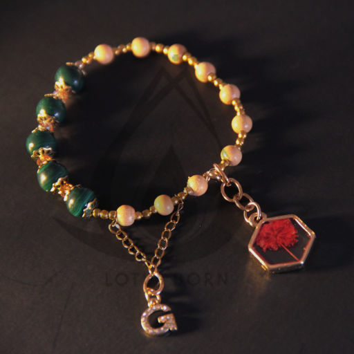 A beautiful handmade bracelet.